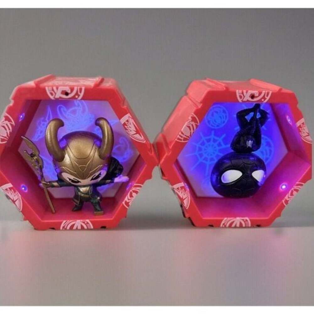 Marvel Wow Pods RARE Monochrome Spiderman and Loki Swipe to Light